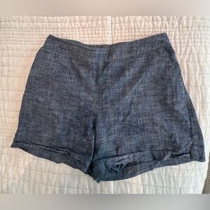 Women's Blue Chambray Shorts. Size M